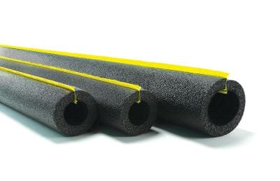 Three different sized pipe insulation