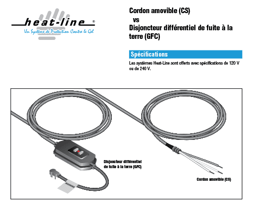 Cable Chauffant AquaSafe 100 W Contre gel Tuyaux a L'interieur et  L'exterieur - 10 Metres 51800100